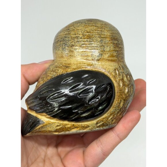 VTG Otagiri OMC Japan Stoneware Owl Figurine 3" Mid Century Pottery Collectible - Picture 4 of 5